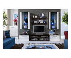 JUSTyou GULINO G Parete attrezzata Wenge' Bianco