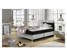 JUSTyou Cosy Letto Vi-Spring Nero | Bianco 140x200