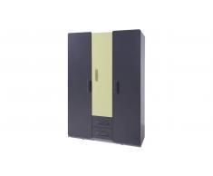 JUSTyou LIGO Armadio ad ante Grafite Verde