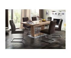 JUSTyou Rokel I Tavolo da pranzo Quercia Bianco 90x140