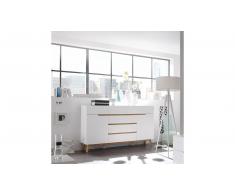 JUSTyou Memphis IV Credenza Bianco opaco