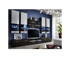 JUSTyou DERADE Parete attrezzata Wenge' Bianco