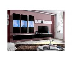 JUSTyou AUR E II Parete attrezzata Bianco Nero