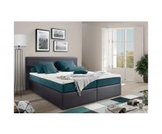 JUSTyou Frankfort Letto Vi-Spring 180x200 cm Nero Blu