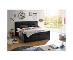 JUSTyou Annapolis Letto Vi-Spring 160x200 cm Nero