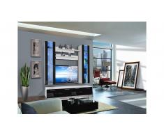 JUSTyou LEDGO E II Parete attrezzata Bianco Nero