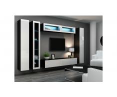 JUSTyou Set Vago VI Parete attrezzata Nero Bianco