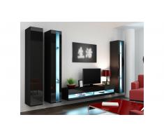 JUSTyou Set Vago N VI Parete attrezzata Nero