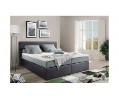 JUSTyou Frankfort Letto Vi-Spring 180x200 Nero Grigio