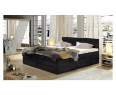 JUSTyou Emma Letto Vi-Spring Nero Velours 160x200