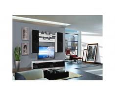 JUSTyou LEDGO A II Parete attrezzata Bianco Nero