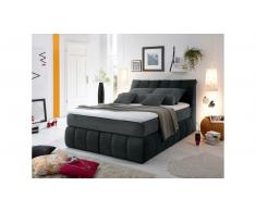 JUSTyou Pierre Letto Vi-Spring Velours 160x200 cm Nero