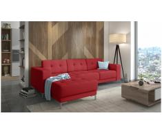 JUSTyou Tiril Divano angolare Rosso Pelle sintetica