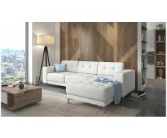 JUSTyou Tiril Divano angolare Bianco Pelle sintetica