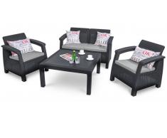 JUSTyou Corfu Set da giardino Antracite Grigio