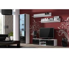 JUSTyou Soho VII Parete attrezzata Bianco Nero