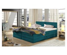 JUSTyou Emma Letto Vi-Spring Turchese Velours 160x200