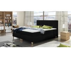 JUSTyou Malta Letto Vi-Spring Nero 140x200