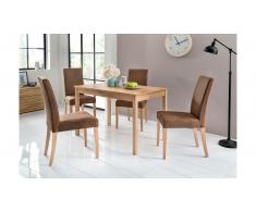 JUSTyou Korin Set tavolo Faggio selvatico Marrone