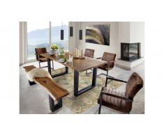 JUSTyou Sleipnir Set tavolo Acacia Marrone Nero