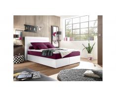 JUSTyou Concord Letto Vi-Spring 140x200 cm Bianco Rosa