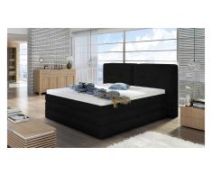 JUSTyou Falun Letto Vi-Spring Nero 160x200