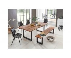 JUSTyou Inwood-U Tavolo da pranzo Acacia 100x220 Nero
