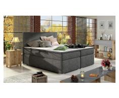 JUSTyou Mefis Letto Vispring 126x180x200 cm Grigio