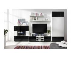 JUSTyou Gordia II Parete attrezzata Bianco Nero