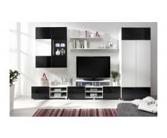 JUSTyou Gordia III Parete attrezzata Bianco Nero