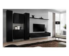 JUSTyou SWOTCH VI Parete attrezzata Nero