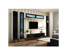 JUSTyou Set Vago VI Parete attrezzata Bianco Nero