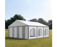 tendapro.it Tendone 6x6m PVC bianco-grigio Gazebo per Feste e Giardino