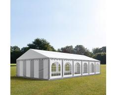 tendapro.it Tendone 6x12m PVC bianco-grigio Gazebo per Feste e Giardino