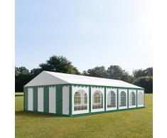 tendapro.it Tendone 6x12m PVC bianco-verde Gazebo per Feste e Giardino