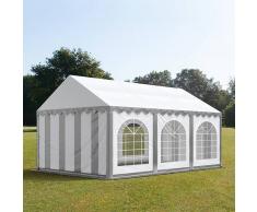 tendapro.it Tendone 3x6m PVC bianco-grigio Gazebo per Feste e Giardino