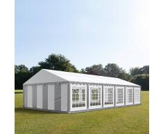 tendapro.it Tendone 6x12m PVC bianco-grigio Gazebo per Feste e Giardino