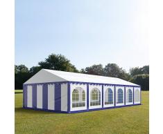 tendapro.it Tendone 6x12m PVC bianco-blu Gazebo per Feste e Giardino