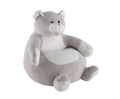 Maisons du Monde Poltrona bambino in tessuto grigio Ourson