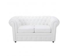 Maisons du Monde Divano imbottito bianco 2 posti Chesterfield