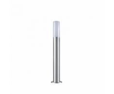 Palo 60cm Lampione Grigio spazzolato Giardino Esterno e27 led Lampioncino
