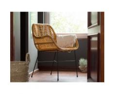 Set di 2 sedie da giardino in rattan giallo CANORA