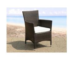 Sedia da giardino in rattan marrone ITALY