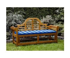 Panchina in legno 180cm con cuscino blu bianco zigzag JAVA marlboro