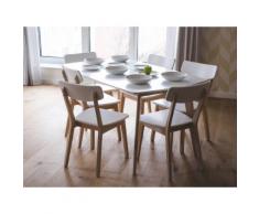 Set di 2 Sedie per sala da pranzo bianche SANTOS