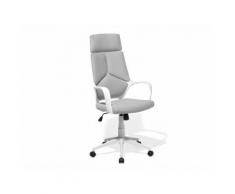 Sedia da ufficio con altezza regolabile bianco grigio - DELIGHT