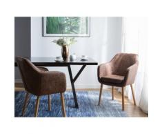 Sedia da pranzo in colore marrone vintage YORKVILLE