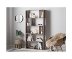 Scaffale in colore marrone/bianco con 5 ripiani ORILLA