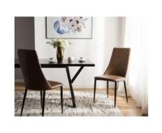 Sedia per sala da pranzo marrone - CLAYTON