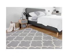 Tappeto rettangolare grigio - Tappeto moderno di design - 140x200cm - SILVAN